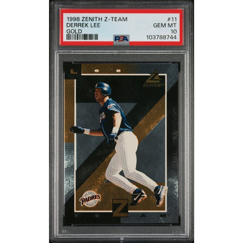 1998 Zenith Z-Team Gold #11 Derek Lee RC PSA 10 Gem Mint San Diego Padres Pop 1